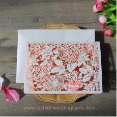 Cheap Customized Lace Cut Wedding Invitations